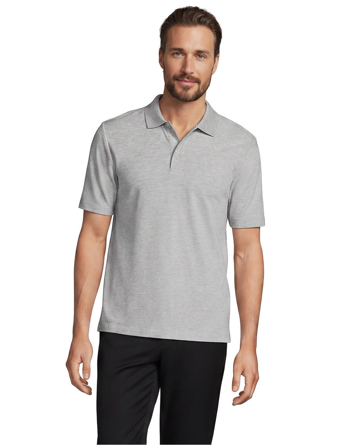Men's Short Sleeve Basic Mesh Polo Shirt