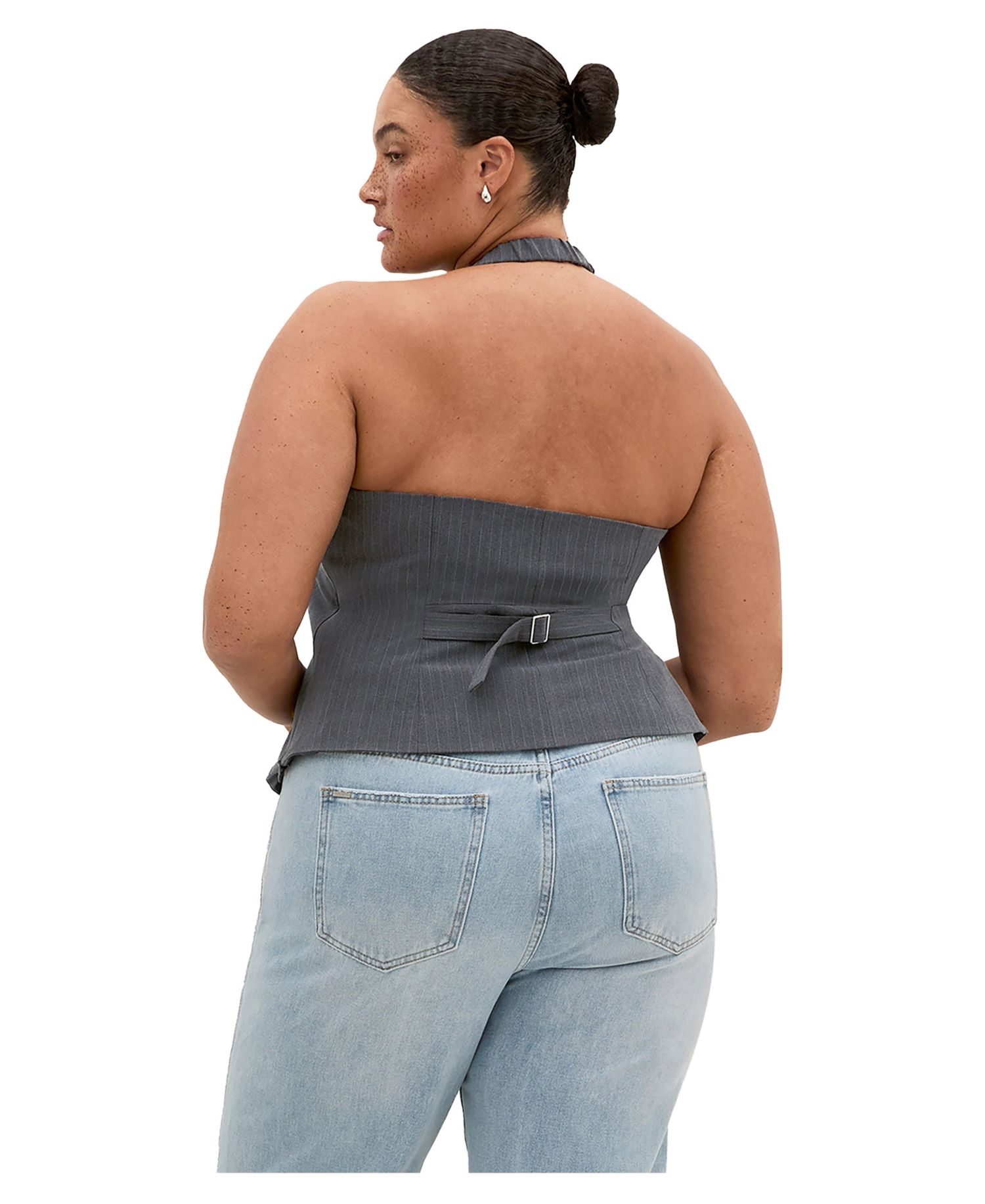 Plus Size Cora Halter Stripe Vest