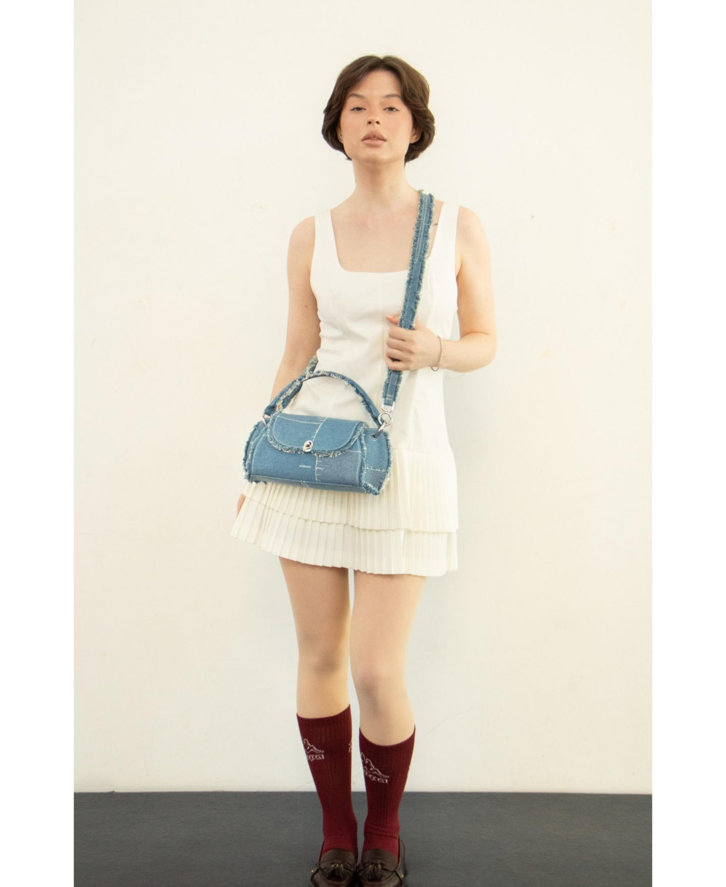 Женская сумка Noirgaze Scallop in Denim, цвет: Джинсовый — фото 7