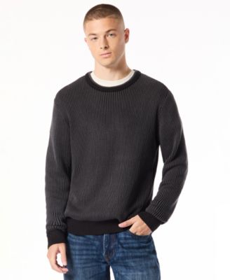 Men's Wiles Crewneck Waffle-Knit Sweater