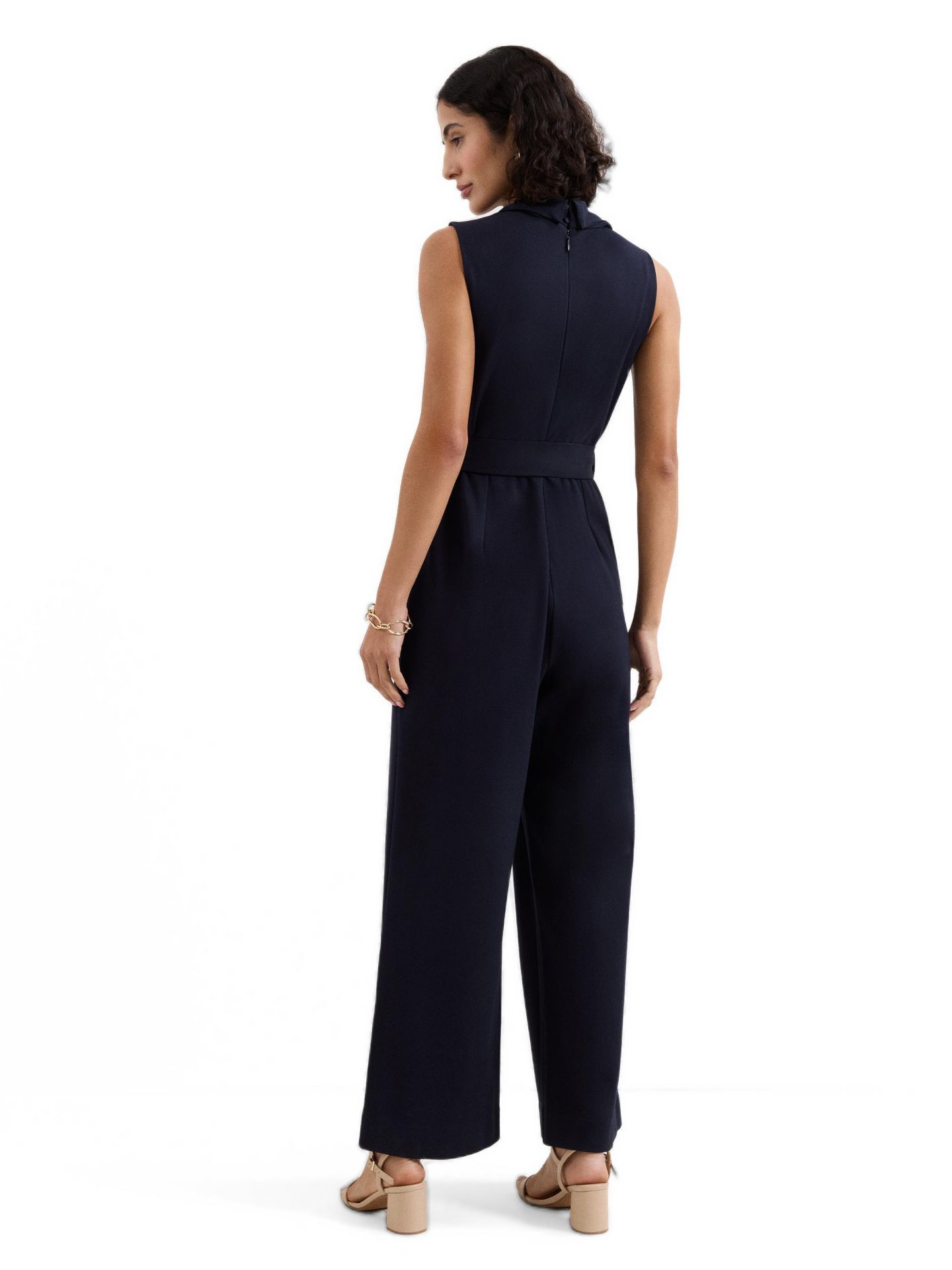 Женский комбинезон Phase Eight Emry Cowl Neck Wide Leg Jumpsuit, цвет: Тёмно-синий — фото 3