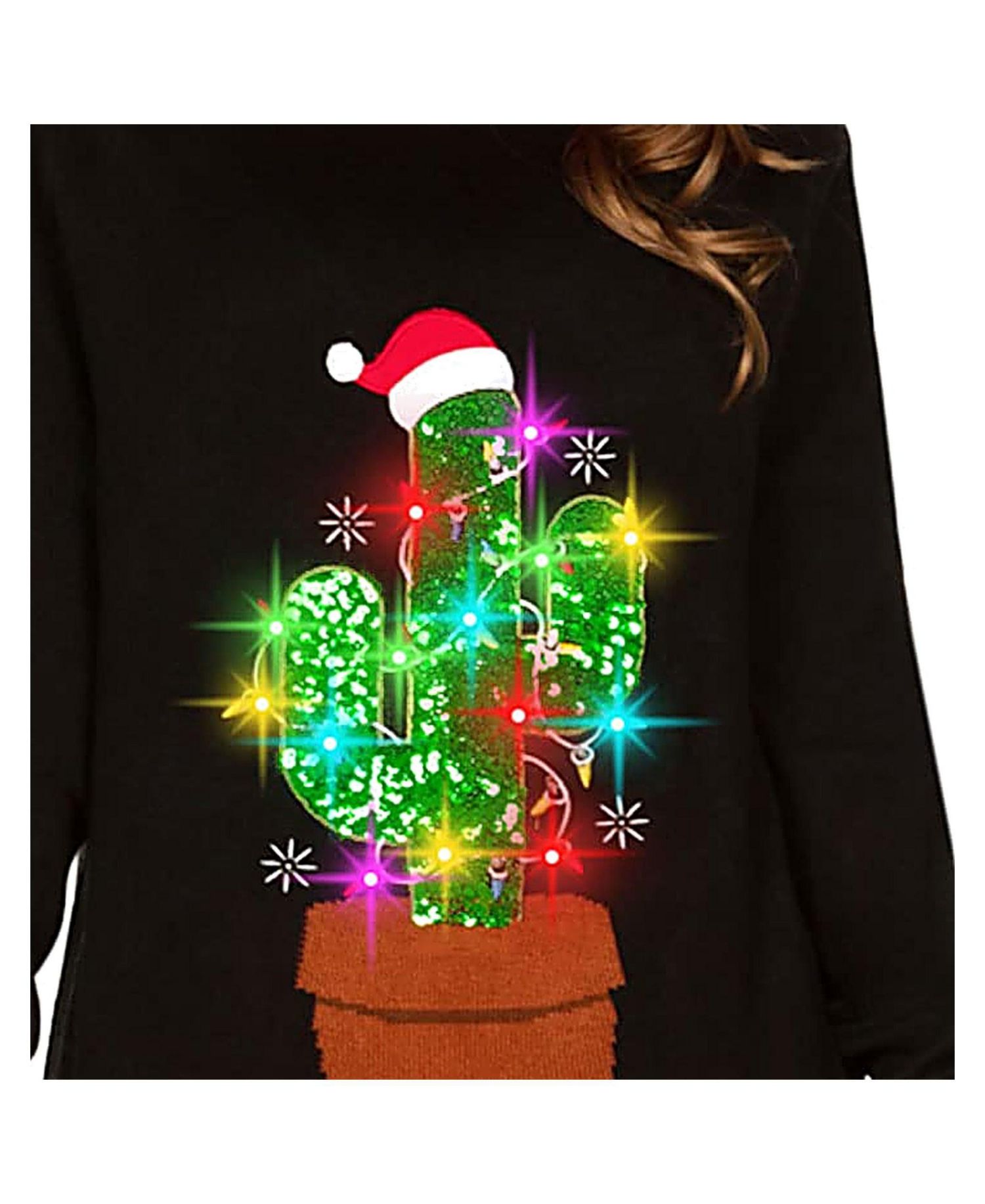 Women's Ugly Christmas Light Up Sweater