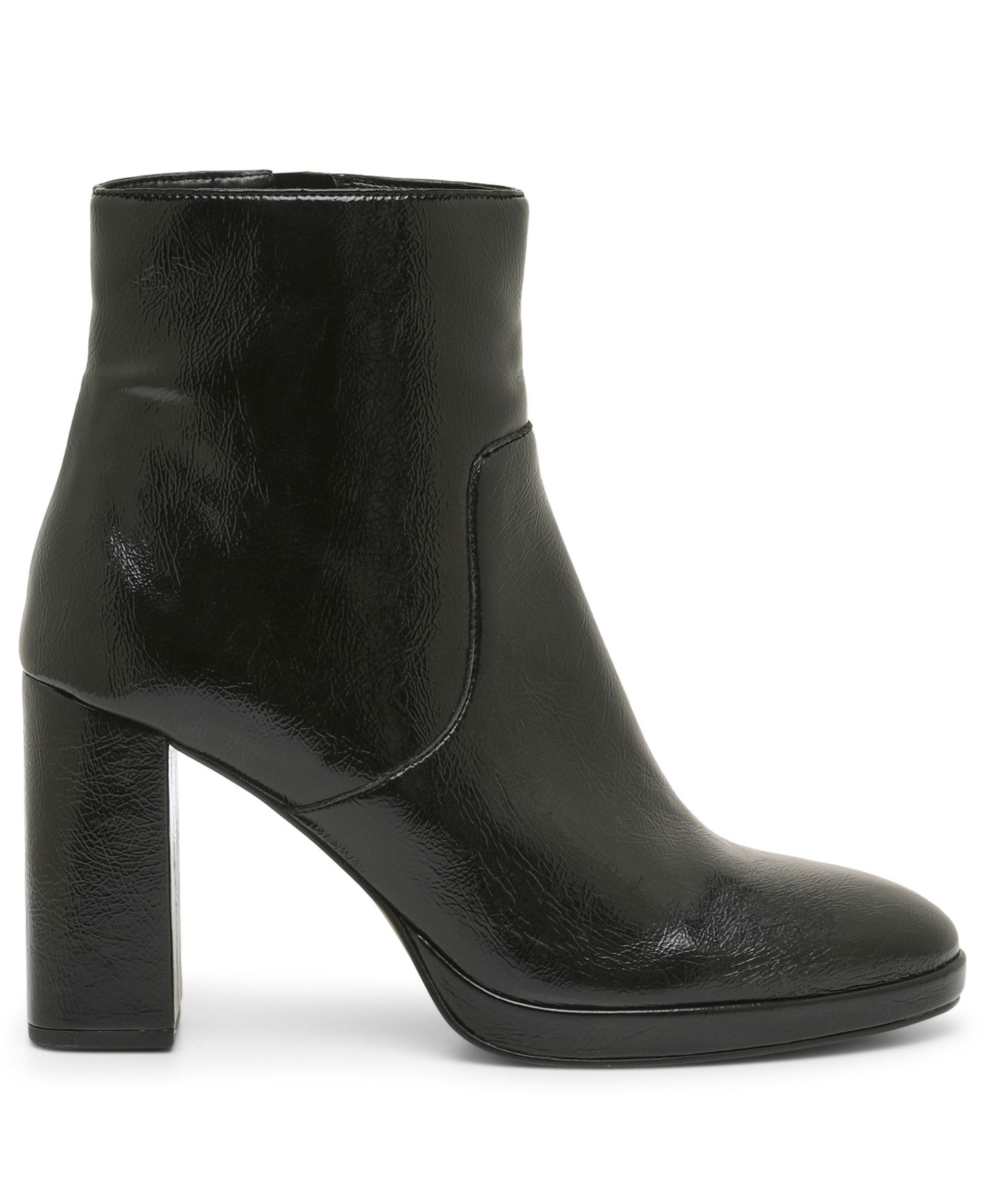 Женские ботильоны Vince Camuto Laylei на столбчатом каблуке, цвет: Чёрный кожаный — фото 2