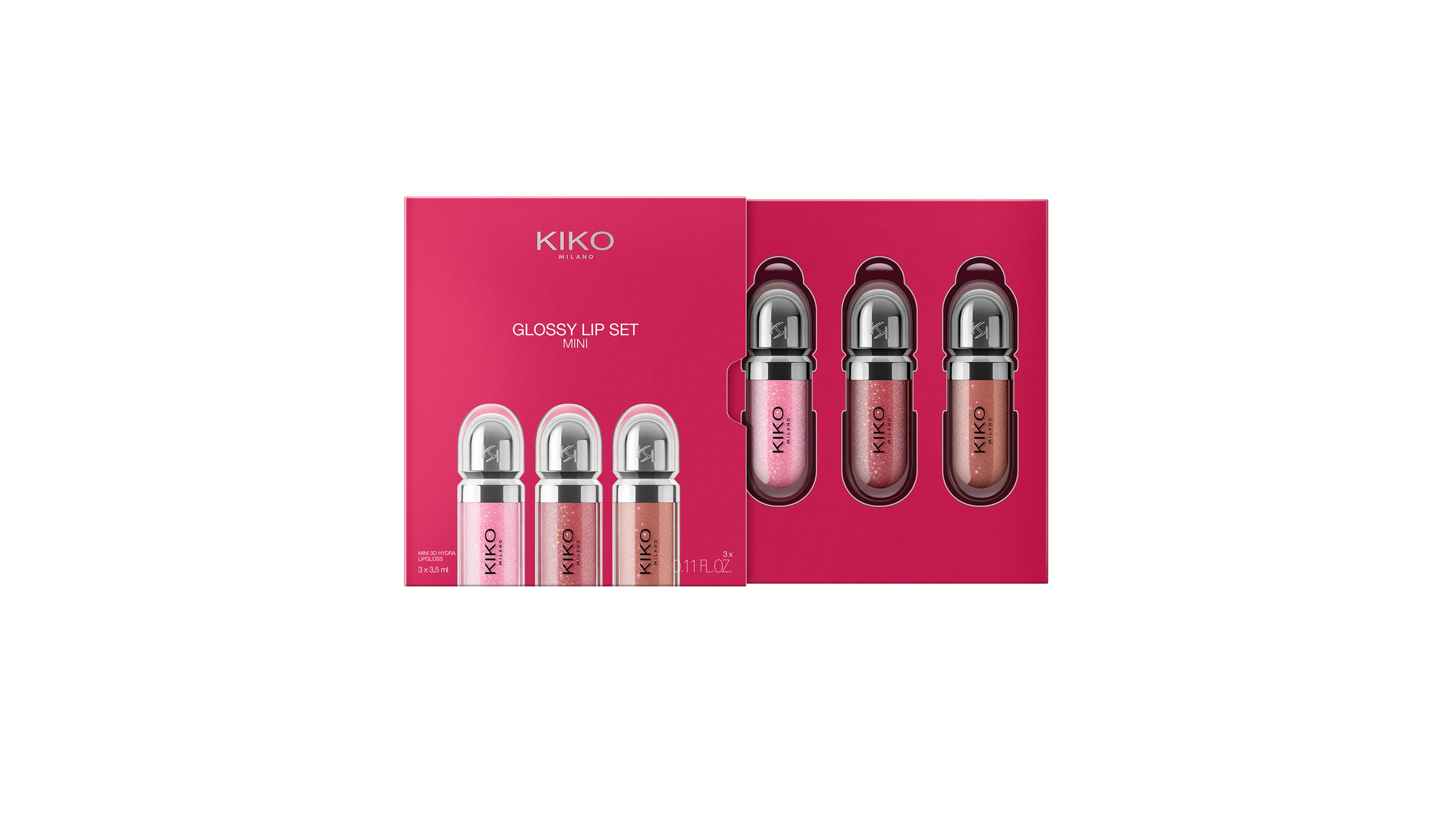 Kiko Milano 3-Piece Glossy Mini Lip Set