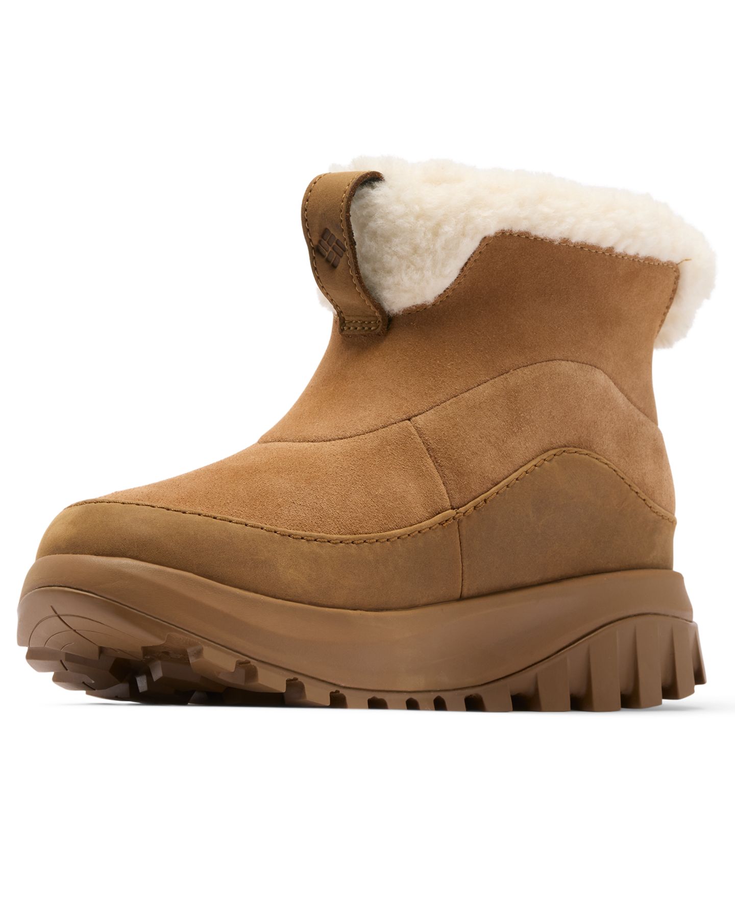 Женские ботинки Columbia Snowtrot Ease™ Slip On Cozy Booties, цвет: Коричневый / Кремовый — фото 9