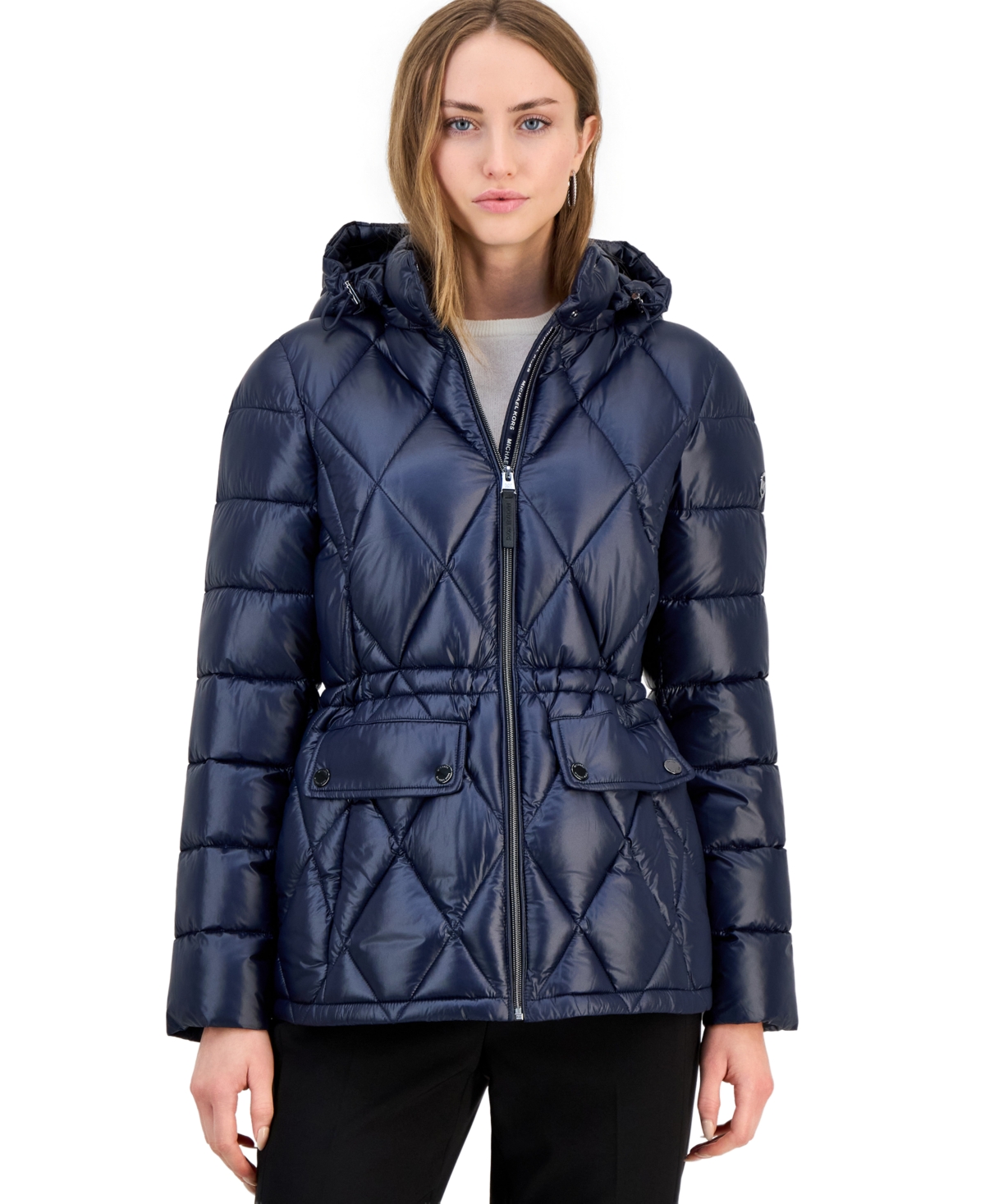 Michael Michael Kors Women's Hooded Anorak Packable Puffer Coat - Midnight