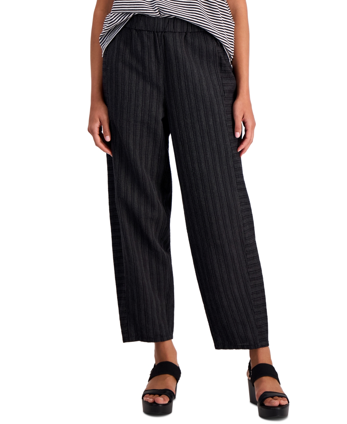 Eileen Fisher Women's High-Rise Ankle Lantern Pants