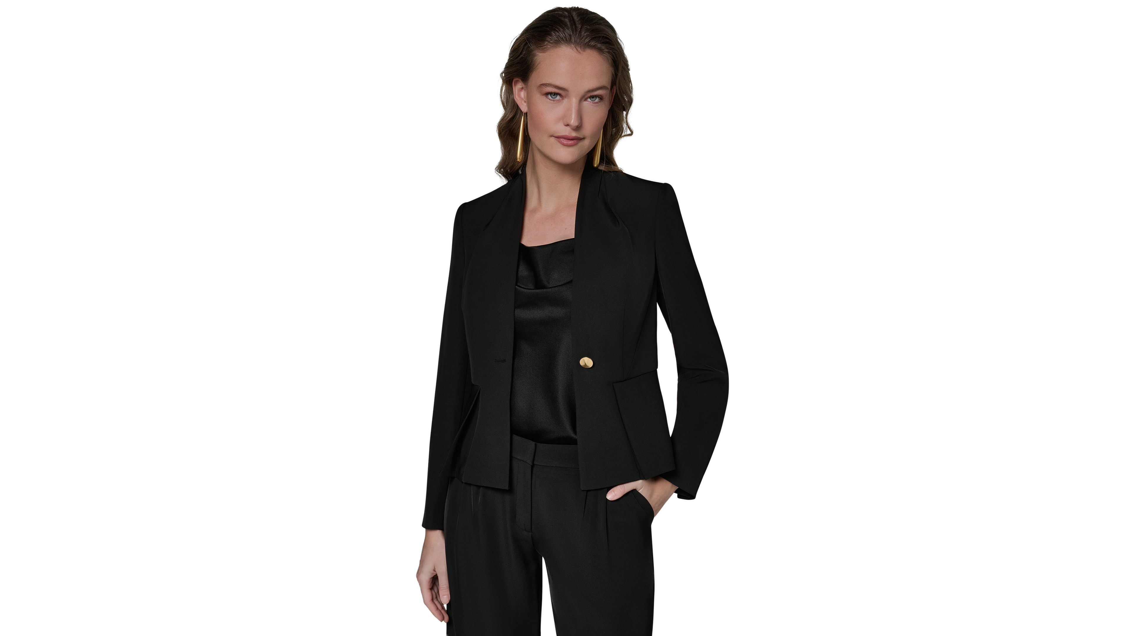 Donna Karan New York Women's One Button Blazer Jacket