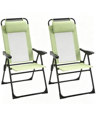 Outdoor Chair, Folding Design, Adjustable Backrest for Camping, Travel and Outdoor Activities