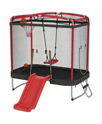 Kids Trampoline, 4 x 6 ft for Supervised Play at Home ages 3 years and up
