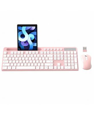 Wireless Silent Full-Size Keyboard and Mouse Combo [Compatible with Windows and macOS]