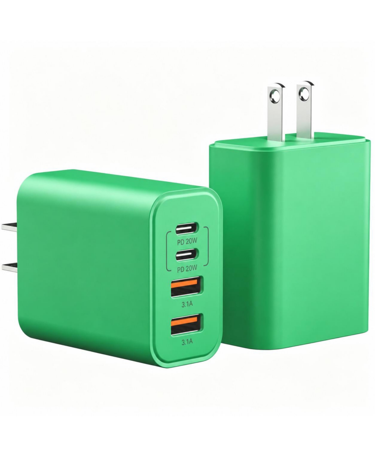 Lofree 40W Usb C Wall Charger Block 4 Port Pd Qc Fast Charging for Phone Tablet - Green 40w 2a+2c ports