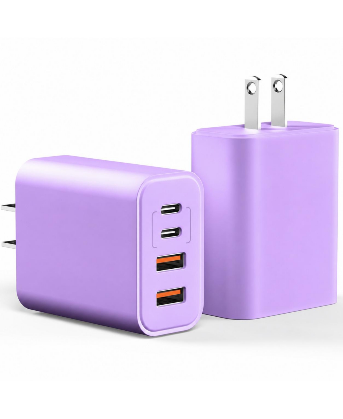 Lofree 40W Usb C Wall Charger Block 4 Port Pd Qc Fast Charging for Phone Tablet - Purple 40w 2a+2c ports