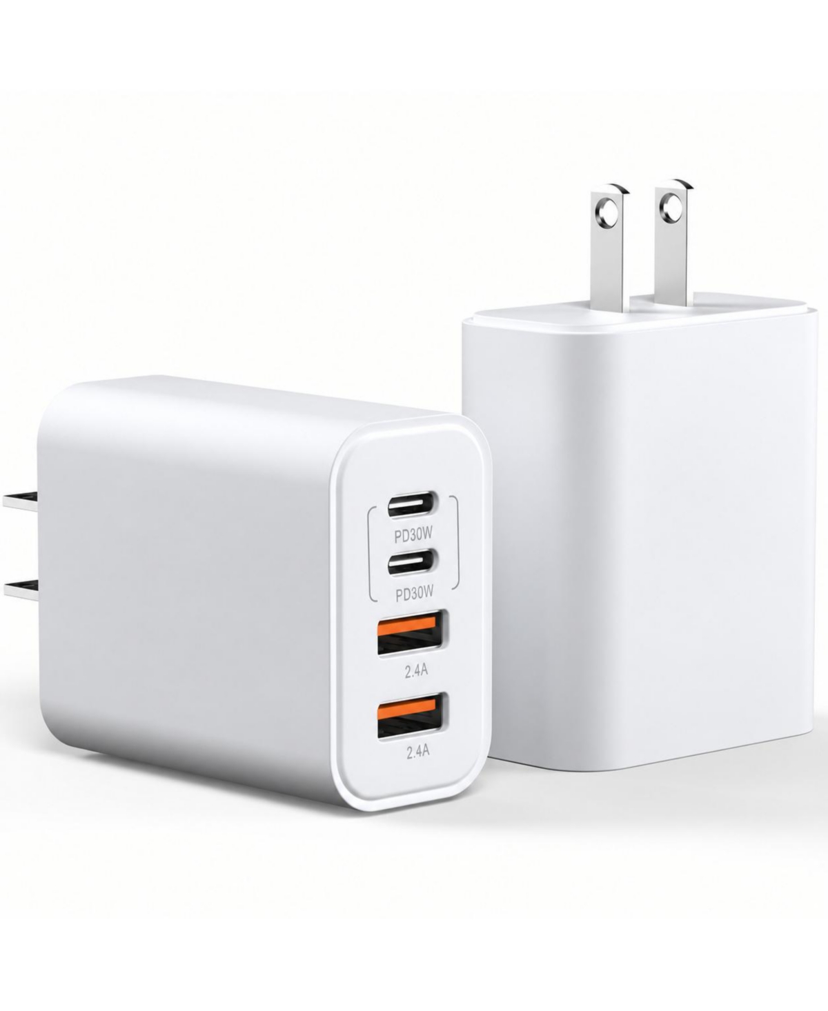 Lofree 40W Usb C Wall Charger Block 4 Port Pd Qc Fast Charging for Phone Tablet - White 60w 2a+2c ports