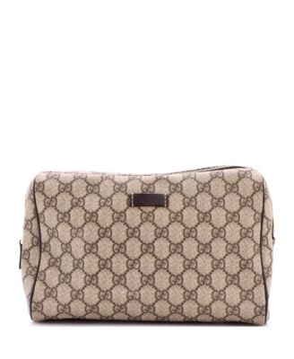Small Zip Toiletry Case GG Coated Canvas