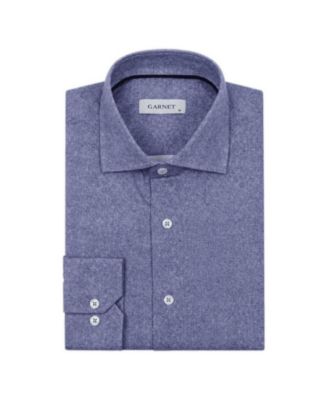 Men's Regular-Fit Textured Print Long-Sleeve Shirt