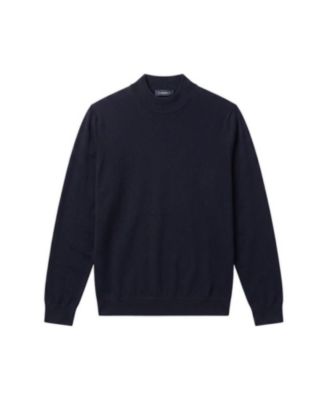 Men's Mock Neck Pullover Merino Wool Sweater