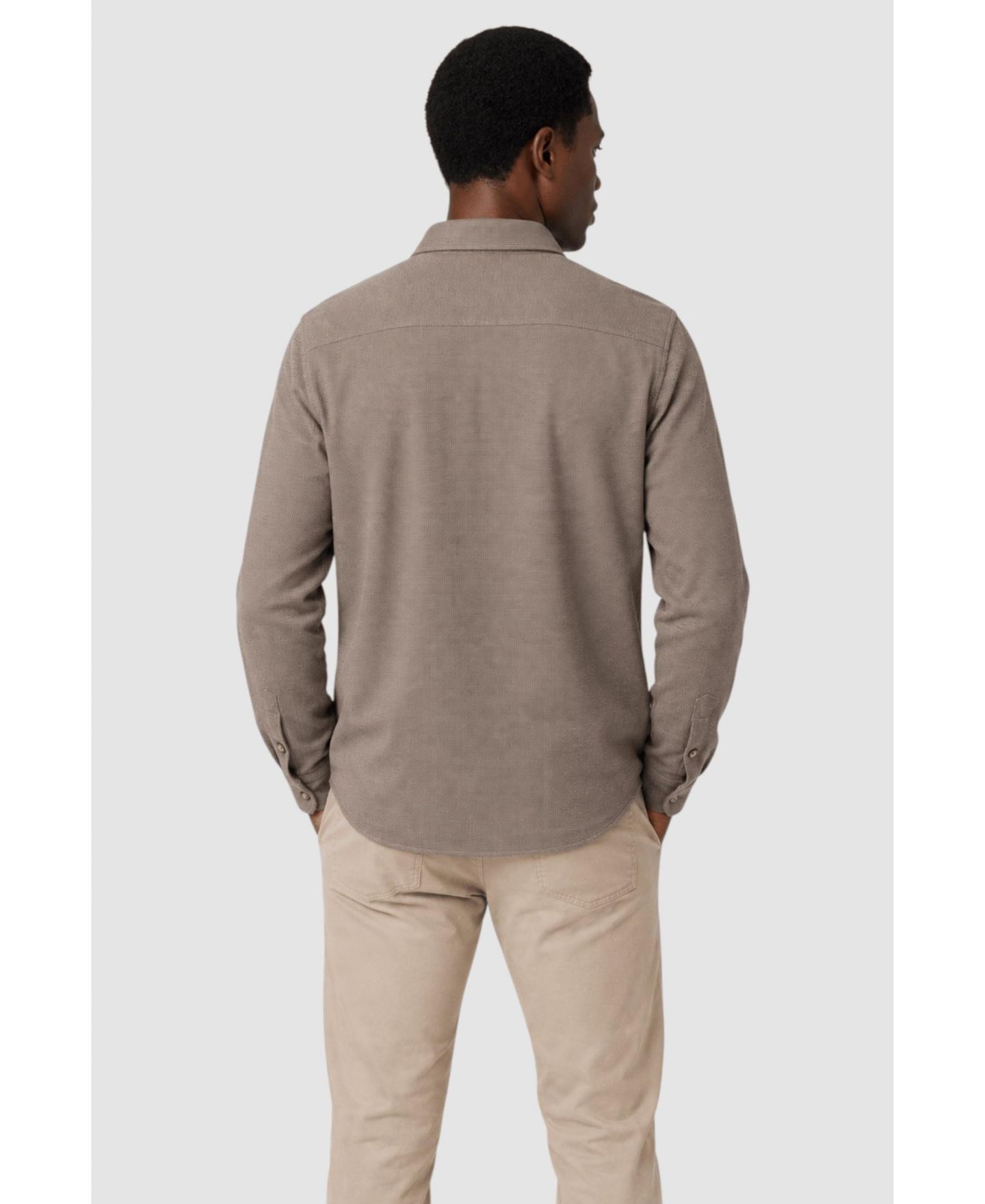 Мужская рубашка Garnet Regular-Fit Flap-Pocket Overshirt, цвет: Серо-коричневый — фото 3