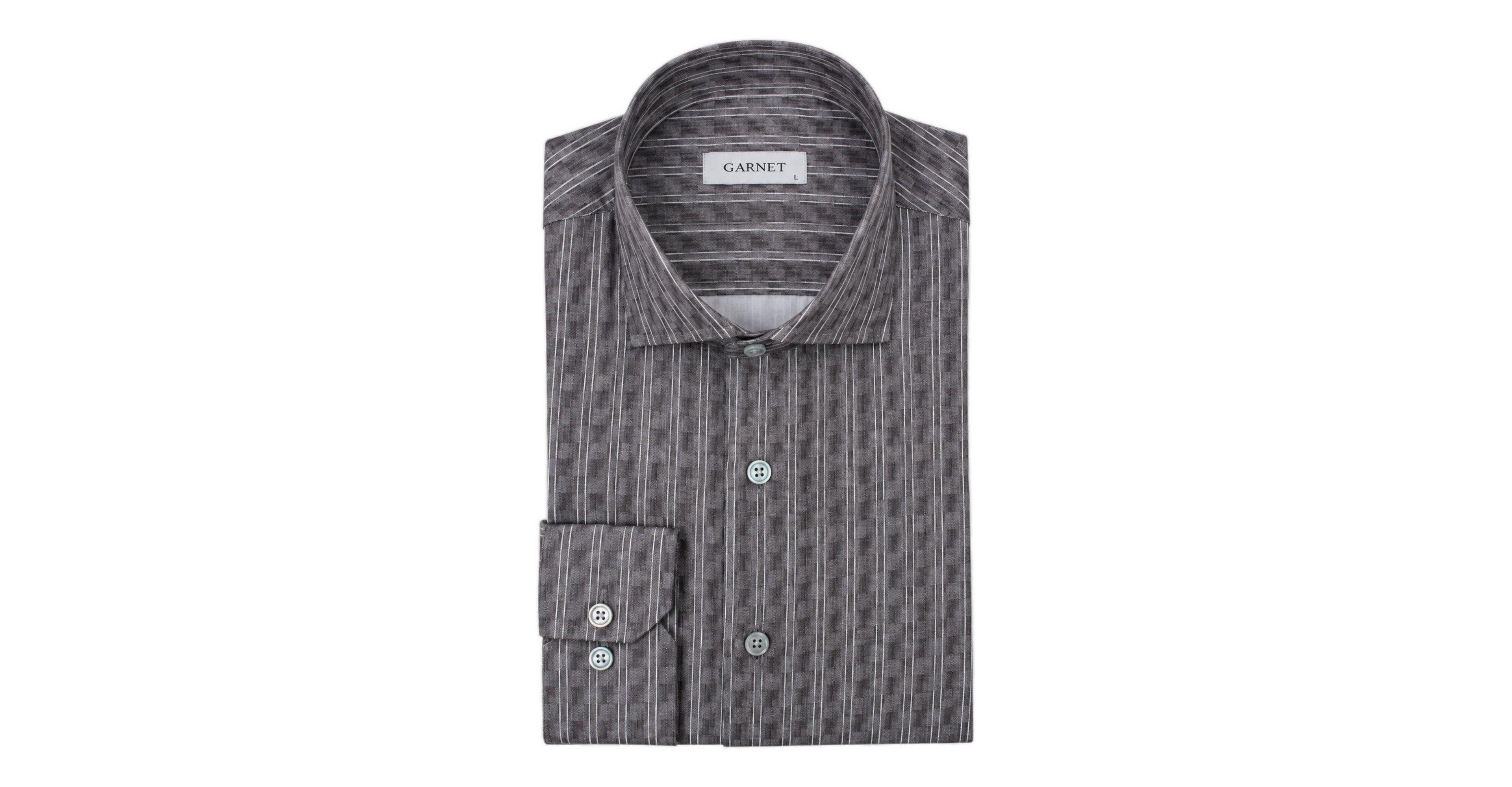 Garnet Men's Striped Long-Sleeve Shirt