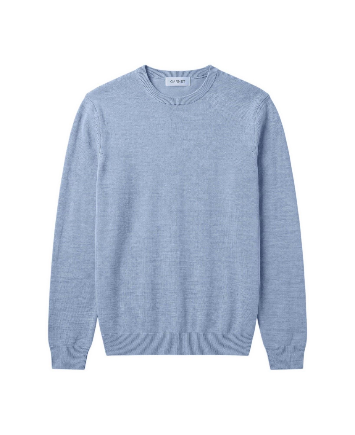 Garnet Men's Merino Wool Crewneck Regular-Fit Sweater - Lake