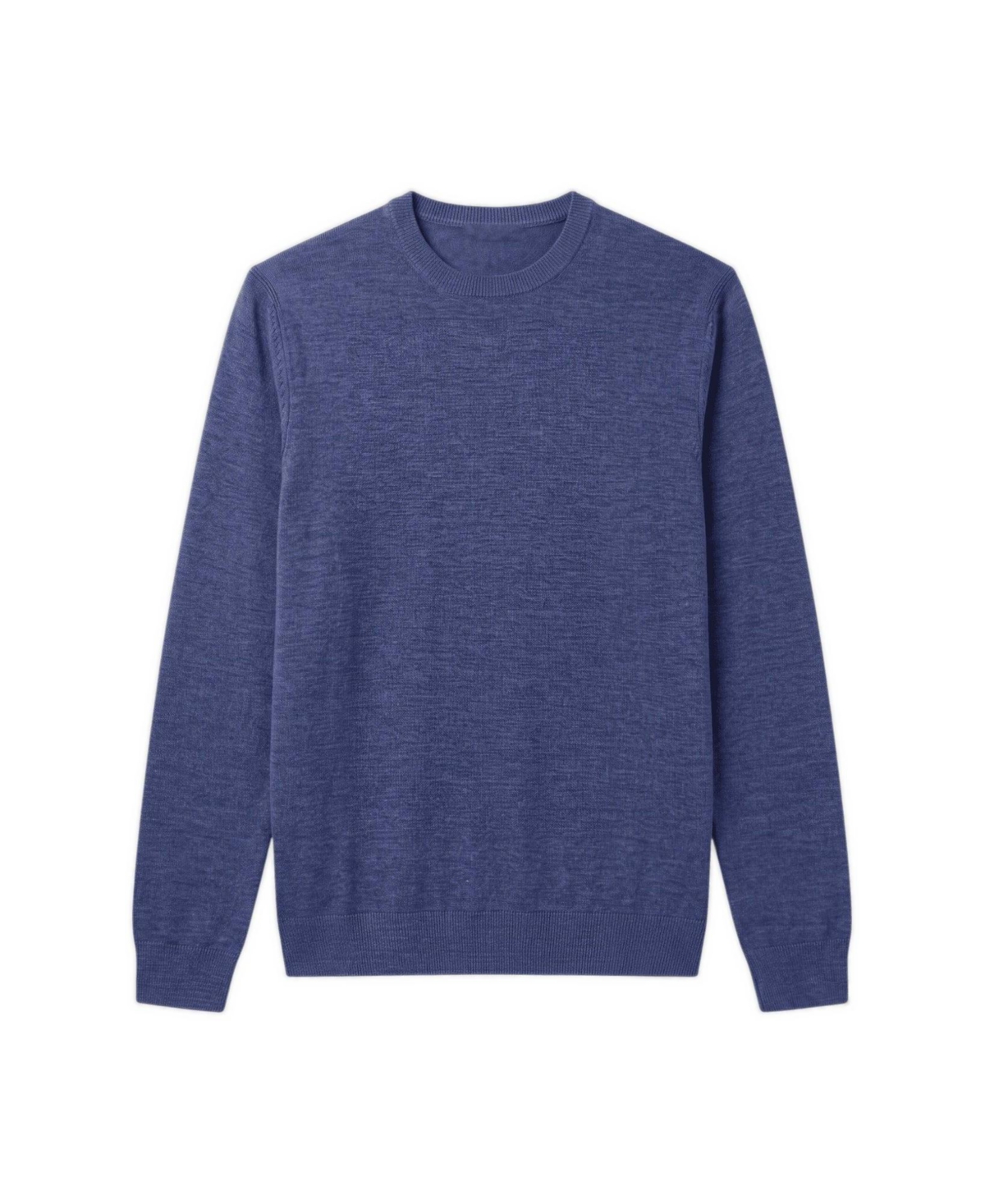 Garnet Men's Merino Wool Crewneck Regular-Fit Sweater - Indigo
