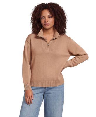 Plus Size Drifter Slim Quarter Zip Sweater