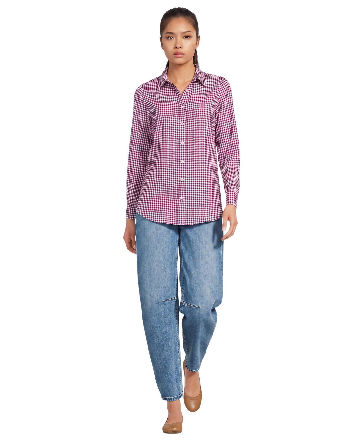 Women's Flannel Boyfriend Long Sleeve Shirt