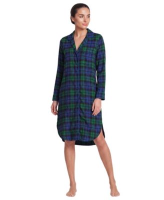 Women's Flannel Long Sleeve Sleepshirt Nightgown
