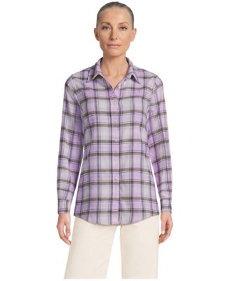 Women's Tall Flannel Boyfriend Long Sleeve Shirt
