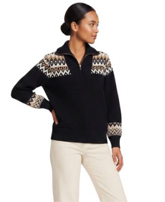 Women's Drifter Slim Jacquard Quarter Zip Sweater