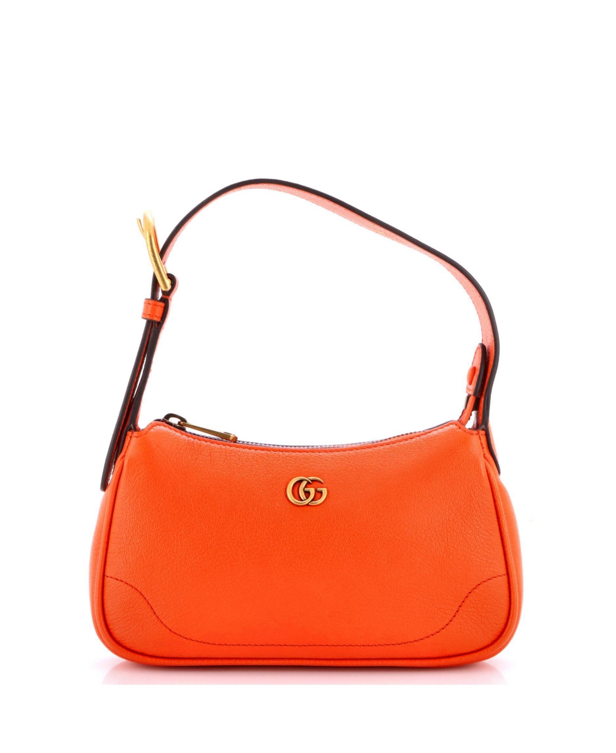 Pre-Owned Gucci Mini Aphrodite Shoulder Bag Leather - Orange