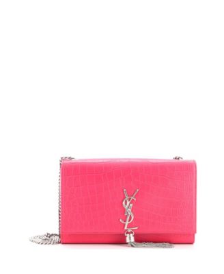 Medium Classic Monogram Tassel Crossbody Bag Embossed Leather