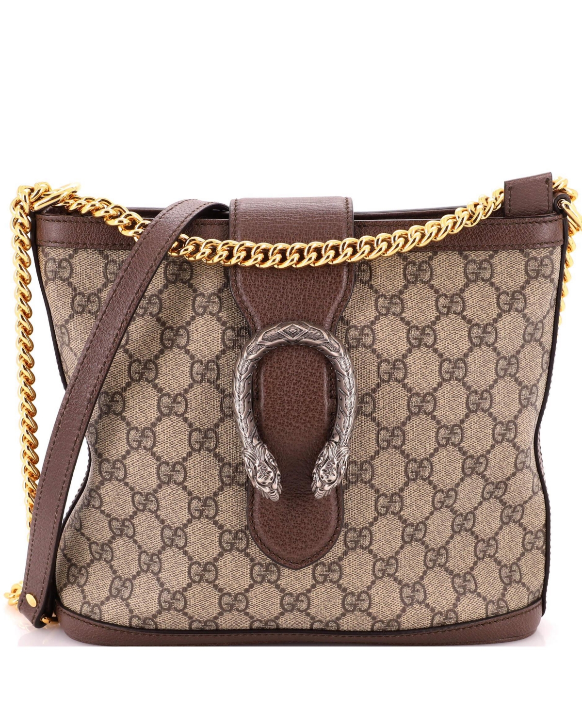 Pre-Owned Gucci Medium Dionysus Bucket Bag Gg Coated Canvas