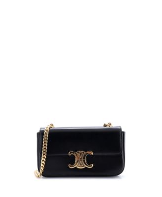 Small Triomphe Chain Shoulder Bag Leather