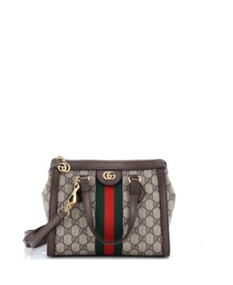 Small Ophidia Top Handle Tote GG Coated Canvas