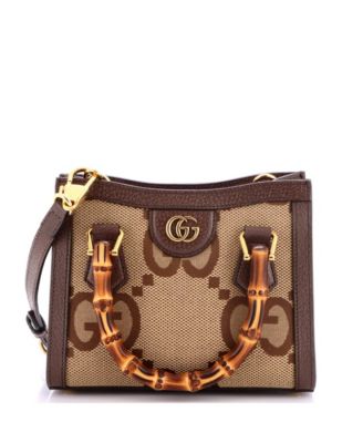 Mini Diana NM Bamboo Handle Tote Jumbo GG Canvas