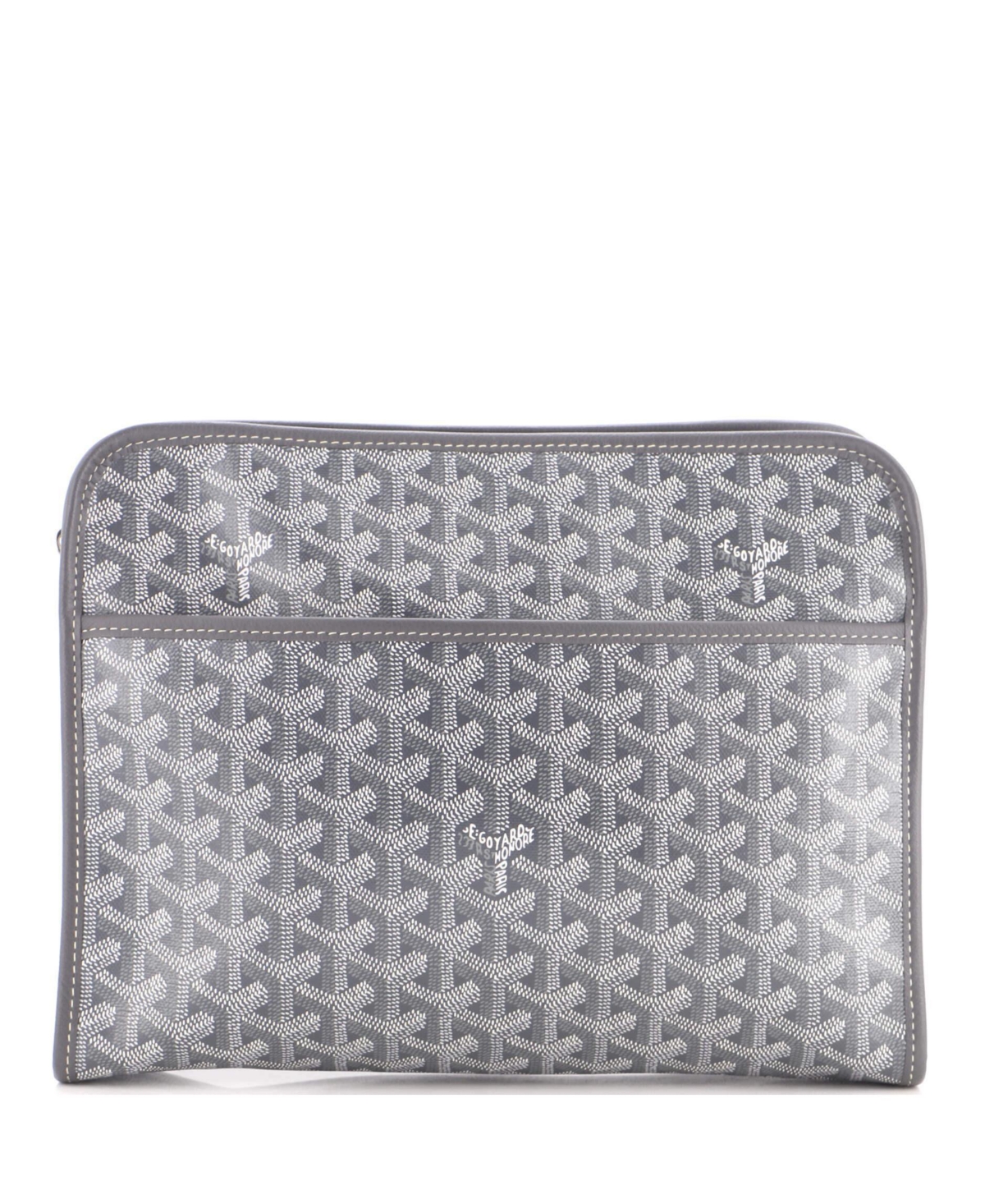 Pre-Owned Goyard Gm Jouvence Toiletry Pouch Coated Canvas - Grey