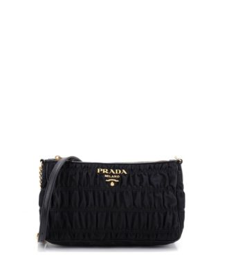 Small Gaufre ZIp Crossbody Quilted Tessuto