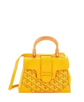 Mini Saigon Top Handle Bag Coated Canvas with Leather