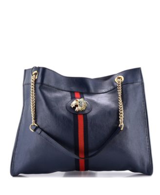 Large Rajah Chain Tote Leather