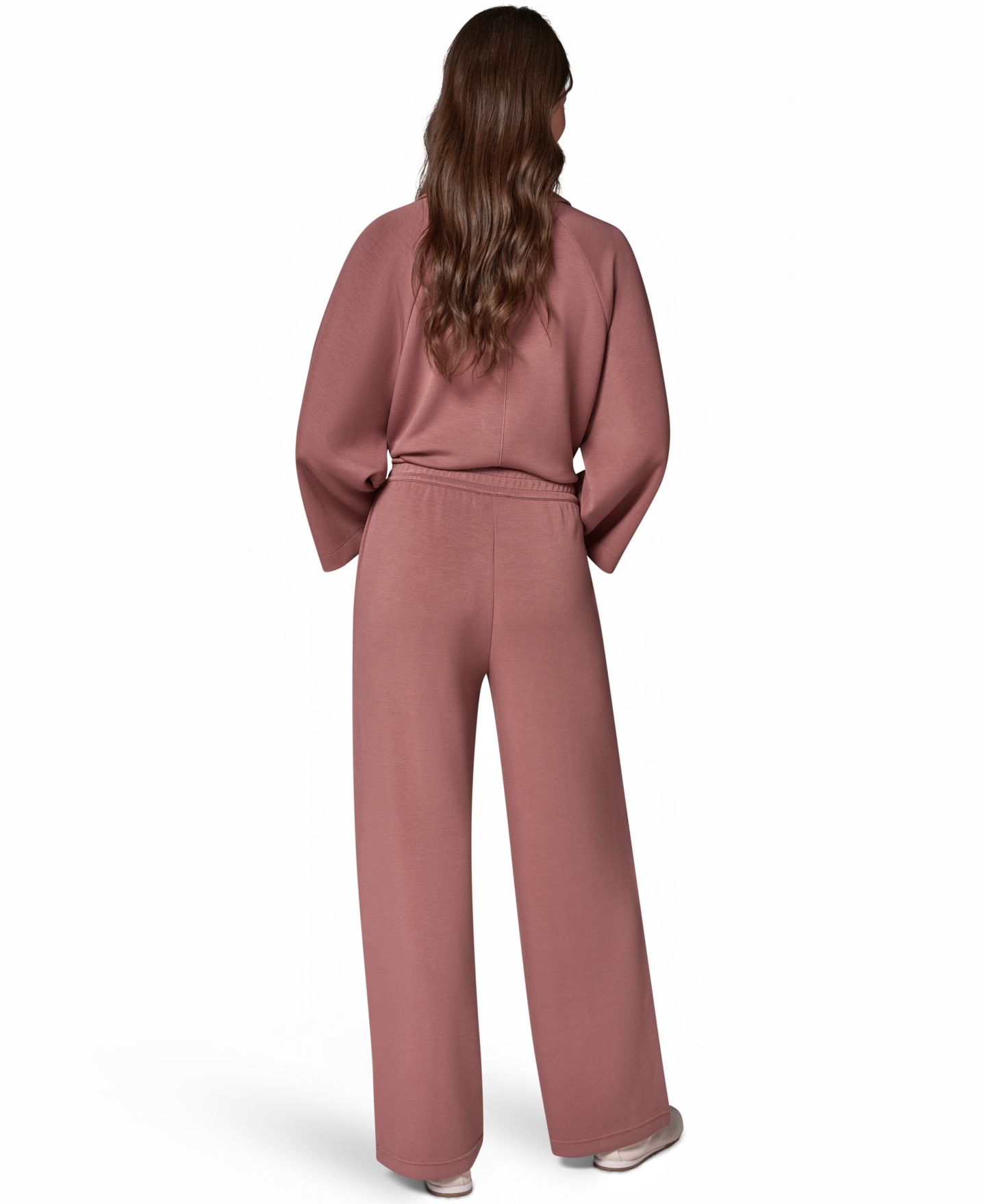 Женские брюки Donna Karan Weekend Jet Setter Mid-Rise Pull-On Wide-Leg, цвет: Розовый серо-коричневый — фото 6