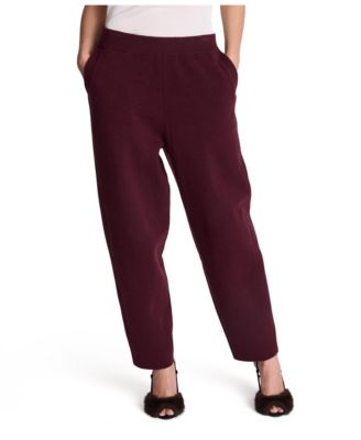 Women's Pull on Barrel Leg Elastic Waist Sweater Pants