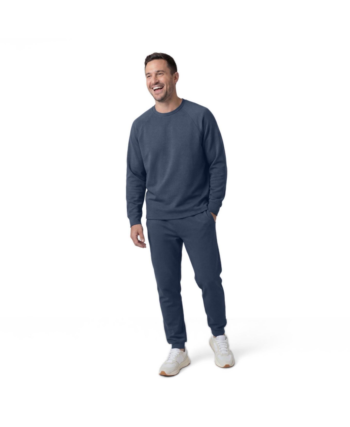 Мужская толстовка Jack Archer Sandwash Crewneck Sweatshirts, цвет: Синий — фото 3