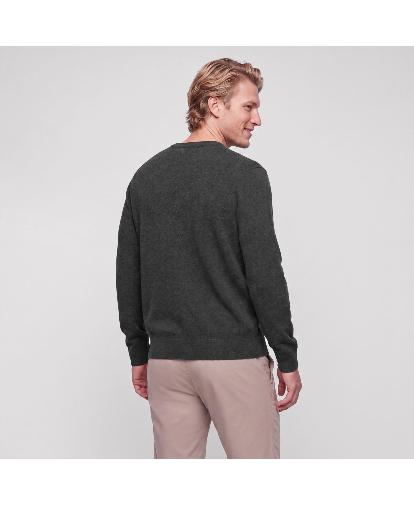 Мужской свитер Jack Archer Anytime V-Neck, цвет: Тёмный меланжевый — фото 3
