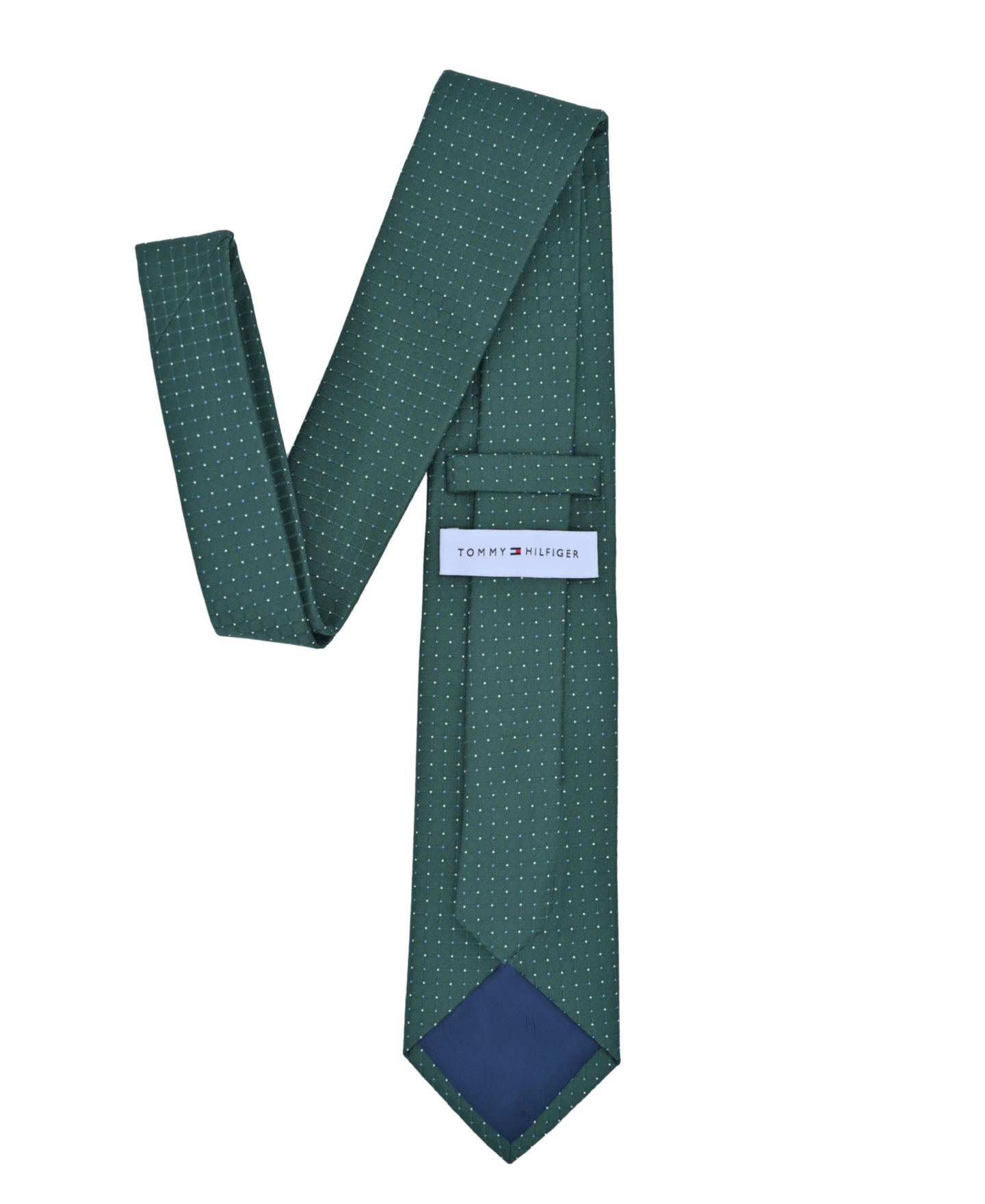 Мужской галстук Tommy Hilfiger Percy Geo Neat Classic Tie, цвет: Тёмно-зелёный — фото 3