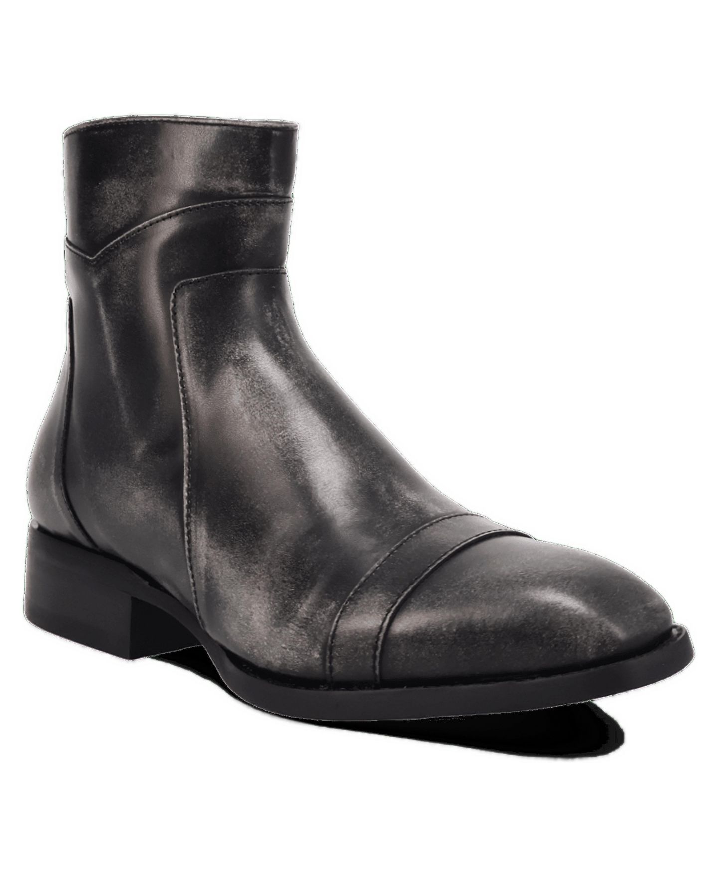 Мужские ботинки Dingo Lennox Leather Almond Toe Cushion Comfort Insole, цвет: Чёрный — фото 1