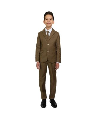 Big Boys 007 Slim Fit 5-Piece Shirt, Tie, Jacket, Vest and Pants Suit Set