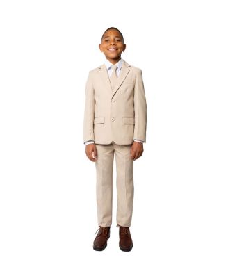 Big Boys 007 Slim Fit 5-Piece Shirt, Tie, Jacket, Vest and Pants Suit Set