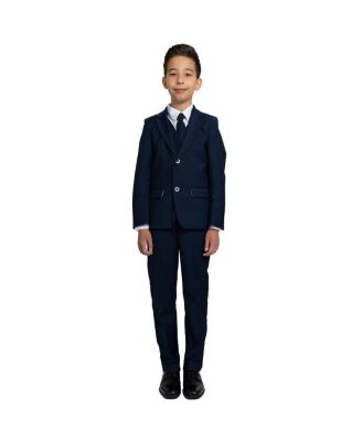 Big Boys 007 Slim Fit 5-Piece Shirt, Tie, Jacket, Vest and Pants Suit Set