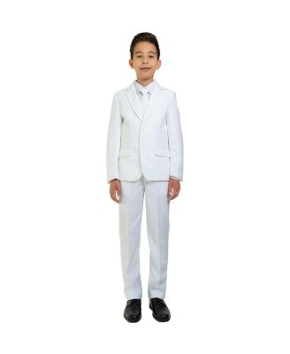 Big Boys 007 Slim Fit 5-Piece Shirt, Tie, Jacket, Vest and Pants Suit Set